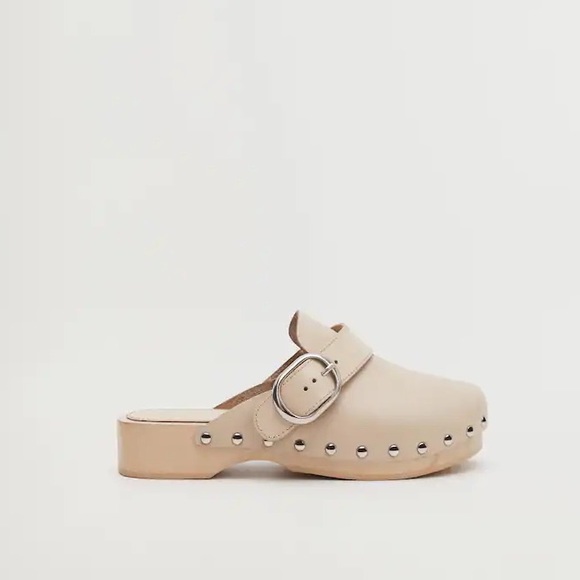 Mango MNG | size 38 studded leather clogs - Picture 1 of 14